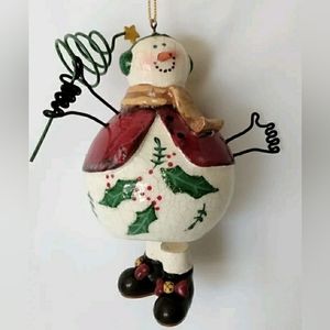 Snowman Dangle legs Christmas Ornament